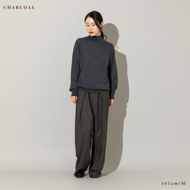 【正規取扱い販売店】ジョンスメドレー JOHN SMEDLEY シングルモックネック長袖ニットプルオーバー 30G メンズ レディース メリノウール ハイゲージ 30ゲージ モダンフィット 無地 上品 シンプル A4802