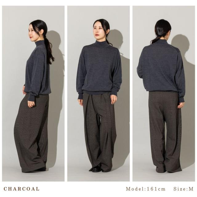 【正規取扱い販売店】ジョンスメドレー JOHN SMEDLEY シングルモックネック長袖ニットプルオーバー 30G メンズ レディース メリノウール ハイゲージ 30ゲージ モダンフィット 無地 上品 シンプル A4802