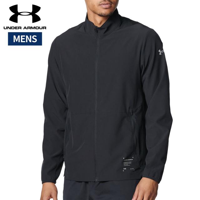 アンダーアーマー UNDER ARMOUR UAライトウエイト ウーブン ジャケット メンズ ブラック 黒 スポーツ トレーニング フルジップ ジャケット 6012566-001
