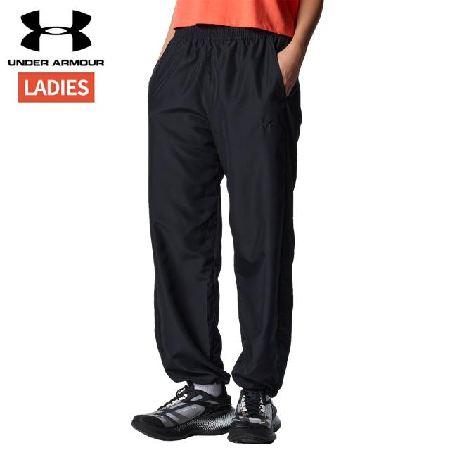 アンダーアーマー UNDER ARMOUR UAメッシュ ライナー ウーブン パンツ レディース ブラック 黒 スポーツ フィットネス ロング パンツ 6012629-001
