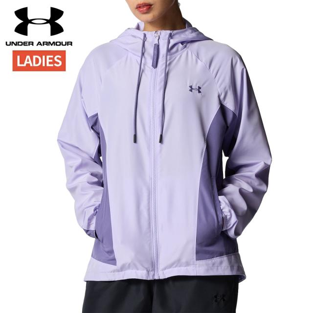 アンダーアーマー UNDER ARMOUR UAノーライナー ウーブン フルジップ フーディー レディース パープル 紫 スポーツ フィットネス パーカー ジャケット 6012630-536 6,237円
