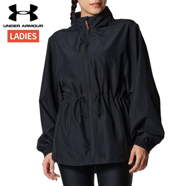 アンダーアーマー UNDER ARMOUR UAウーブン フルジップ フーディー レディース ブラック 黒 スポーツ フィットネス パーカー ジャケット 6014285-001
