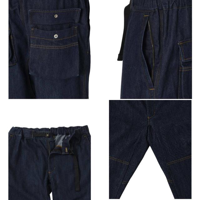 ナンガ NANGA DENIM PANTS デニムパンツ メンズ カジュアル オールシーズン パンツ ブルー インディゴ デニム ジーパン ジーンズ アウトドア レジャー コーデュラ 耐摩耗性 耐久性 イージーパンツ N2600-1D064D_4