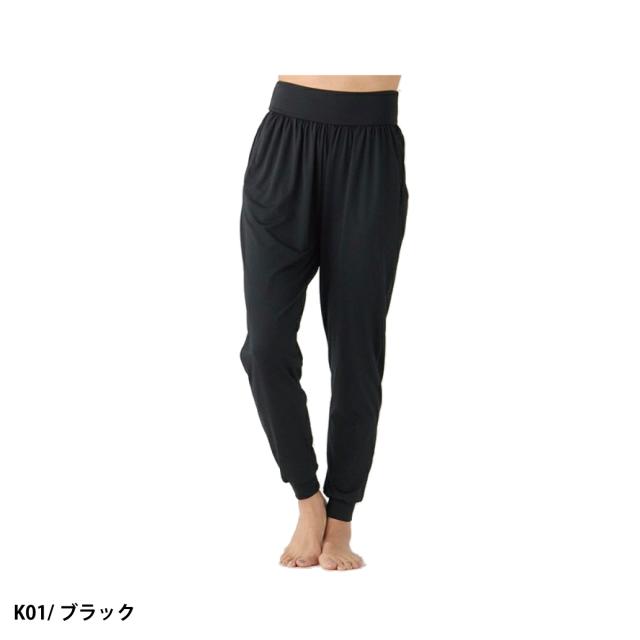 スリア suria ジョゼットパンツ フルレングスパンツ ストレッチ UPF50 ヨガウエア エクササイズ スポーツ フィットネス パンツ SU-P695_1