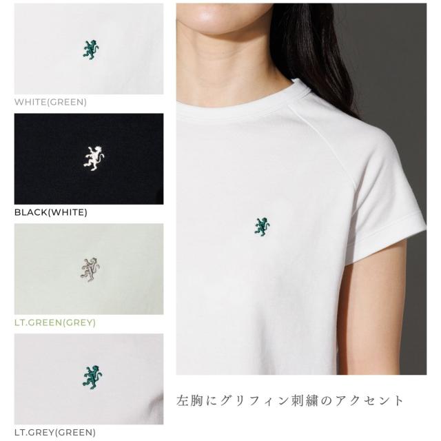 ジムフレックス GYMPHLEX ラグランスリーブレス プルオーバー Tシャツ レディース フレンチスリーブ トップス カットソー シンプル ロゴ 上品 GY-C0450_12