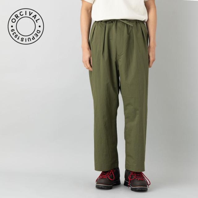オーシバル オーチバル ORCIVAL Cotton Nylon Twill Wide Easy Pants コットンナイロンツイル ワイドイージーパンツ メンズ 股上深め ポケット 2タック ドローコード ゴムウエスト OR-E0282