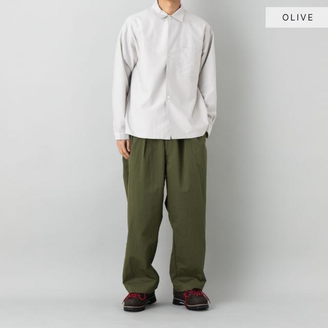 オーシバル オーチバル ORCIVAL Cotton Nylon Twill Wide Easy Pants コットンナイロンツイル ワイドイージーパンツ メンズ 股上深め ポケット 2タック ドローコード ゴムウエスト OR-E0282_2