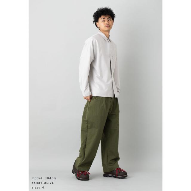 オーシバル オーチバル ORCIVAL Cotton Nylon Twill Wide Easy Pants コットンナイロンツイル ワイドイージーパンツ メンズ 股上深め ポケット 2タック ドローコード ゴムウエスト OR-E0282_8