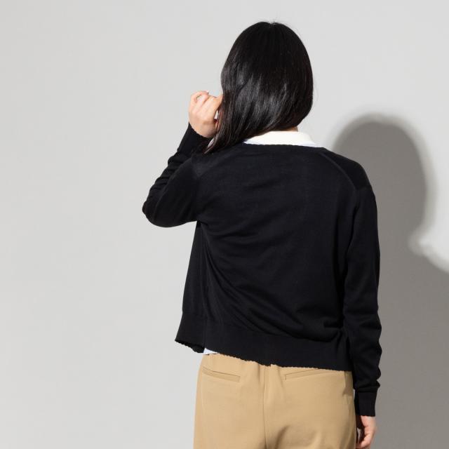【正規取扱い販売店】ジョンスメドレー JOHN SMEDLEY コットンスカラップ長袖ニットカーディガン 30G レディース 綿 無地 上品 きれいめ シンプル シーアイランドコットン S4834_15