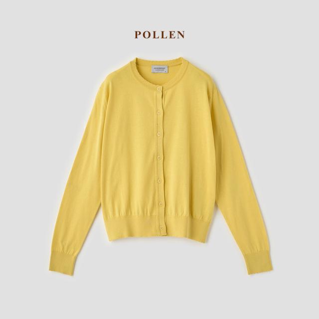 【正規取扱い販売店】ジョンスメドレー JOHN SMEDLEY コットンスカラップ長袖ニットカーディガン 30G レディース 綿 無地 上品 きれいめ シンプル シーアイランドコットン S4834_5