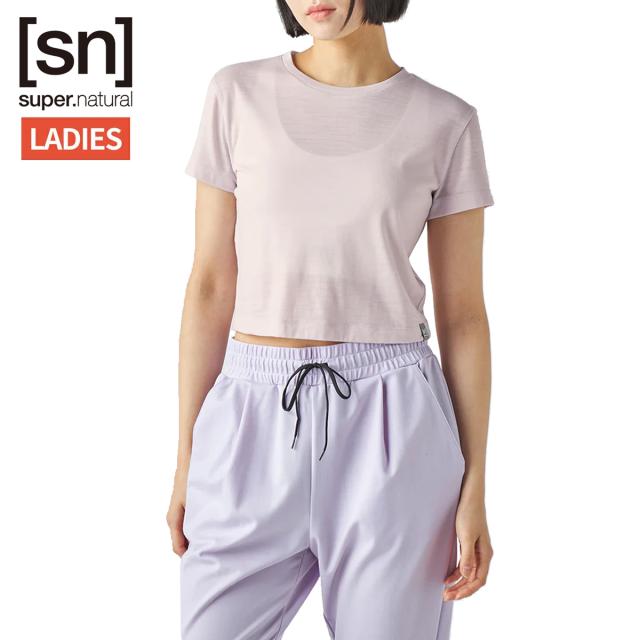 スーパーナチュラル sn super.natural エスエヌ モーション ショートスリーブ Tシャツ レディース 春 夏 ピンク 桃色 スポーツ フィットネス 半袖 Tシャツ SNWJ10243-193