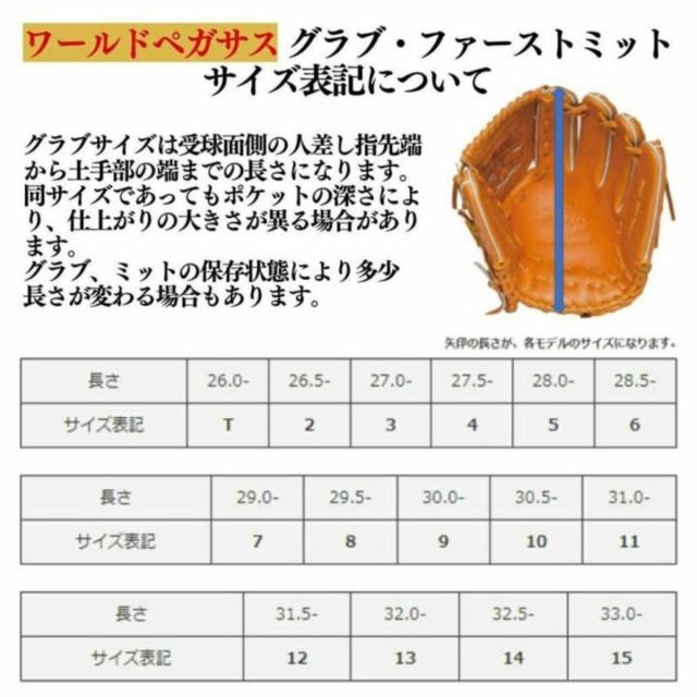 ワールドペガサス WORLD PEGASUS 専用グラブ袋付き グランドペガサス WAGYU 硬式用グラブ 一塁手用 一般 野球 硬式 グローブ ファーストミット WGK6P3_3