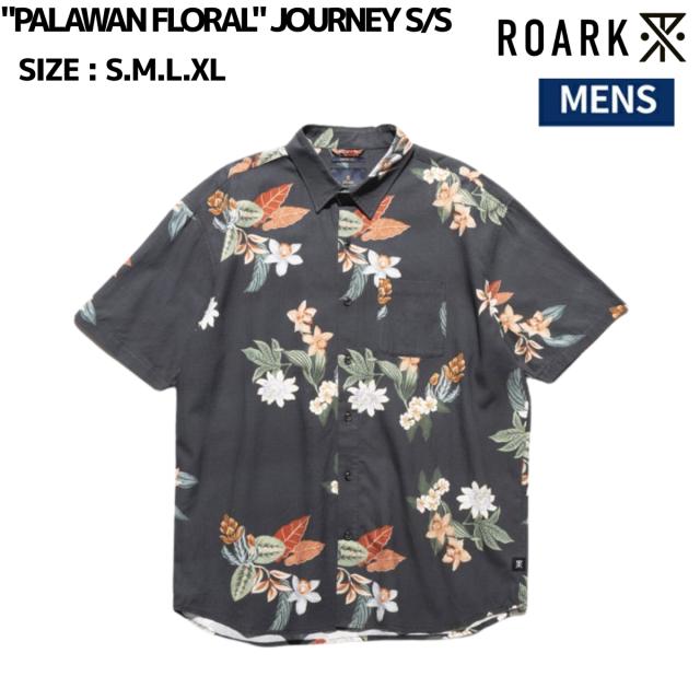 ロアーク ROARK PALAWAN FLORAL JOURNEY S/S カジュアル シャツ RWJ1206-BLK