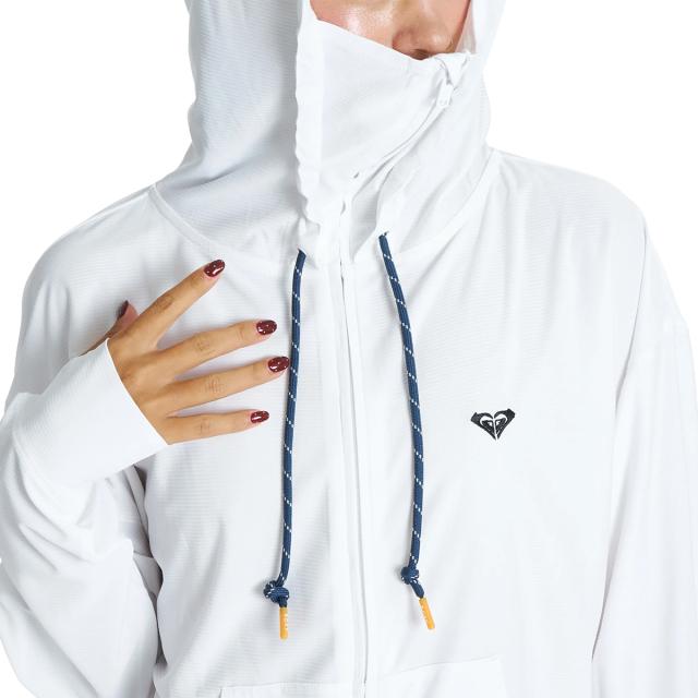 ロキシー ROXY DRYWELL HOODIE ドライウェル フーディー ジップラッシュガード レディース ホワイト 白 水泳 スイム 海水浴 ラッシュガード RLY262014-WHT_2