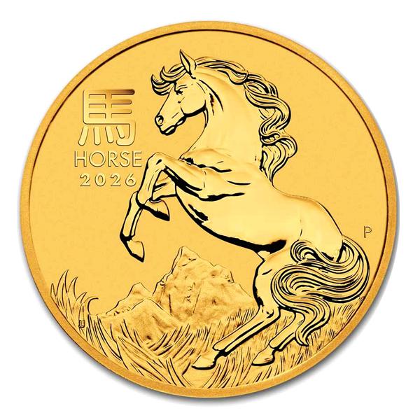 干支ウマ金貨 1/10オンス 2026年製 クリアケース入り 純金 金貨 ゴールド