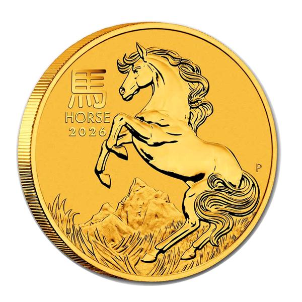 干支ウマ金貨 1/10オンス 2026年製 クリアケース入り 純金 金貨 ゴールド