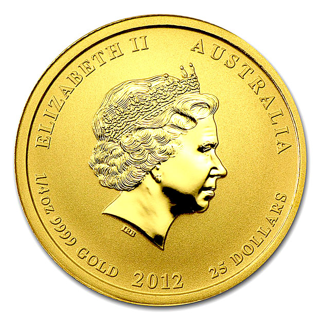 干支龍金貨 1/4オンス 2012年製 クリアケース入り 純金 コイン オーストラリアパース造幣局_1