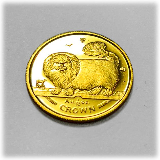 キャット金貨 1/10オンス 1997年製 ロングヘアー・スモークキャット 純銀 コイン マン島政府発行_2