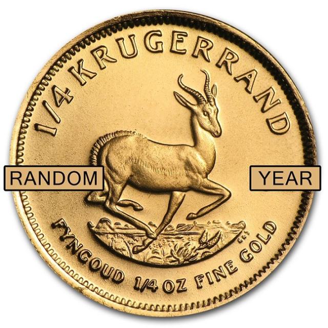 純金 コイン  クルーガーランド金貨 1/4オンス ランダム・イヤー クリアケース入り_2