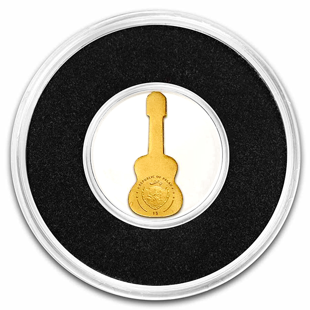 ギター金貨 0.5g 純金 コイン パラオ政府発行_4