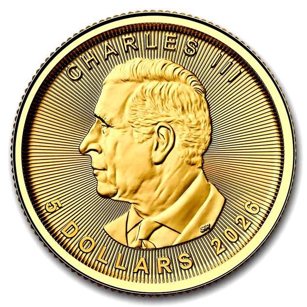 メイプル金貨 1/10オンス 2026年製 クリアケース入り 純金 コイン カナダ王室造幣局発行_1