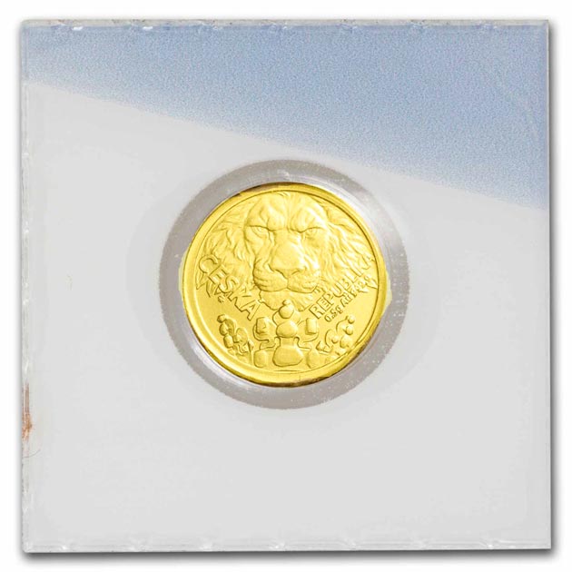 チェコ ライオン金貨 0.5g 2023年製 純金 コイン チェコ造幣局