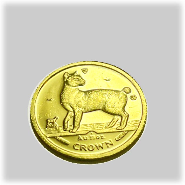キャット金貨 1/25オンス 1994年製 ジャパニーズ・ボブテイル クリアケース入り 純金 金貨 マン島政府発行_2