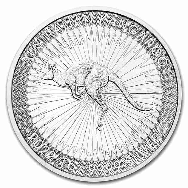 カンガルー銀貨 1オンス 2022年製 クリアケース入り 純銀