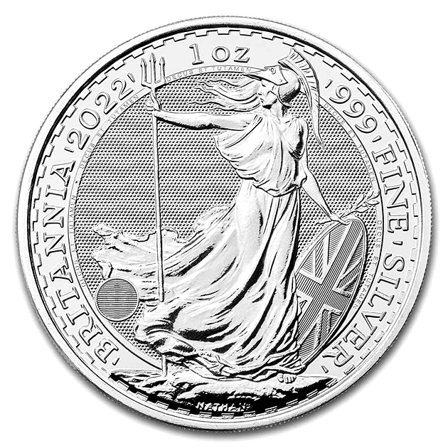 ブリタニア銀貨 1オンス 2022年製 クリアケース入り 純銀 コイン イギリス王立造幣局発行