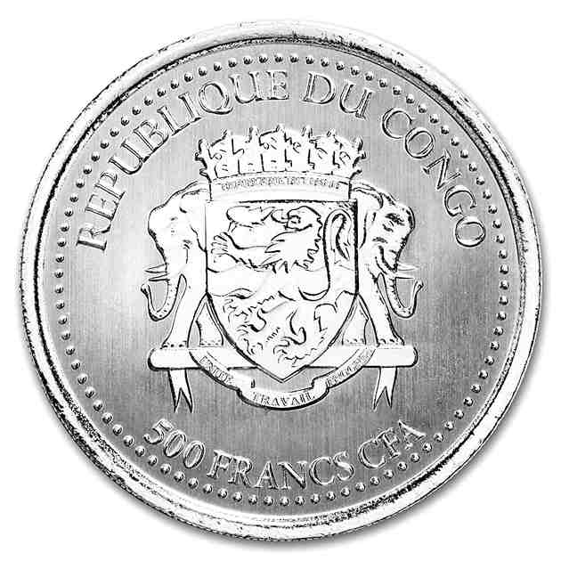 シルバーバック ゴリラ　純銀 1オンス 銀貨 シルバーバック ゴリラ銀貨 1オンス 2021年製 クリアケース入り 純銀