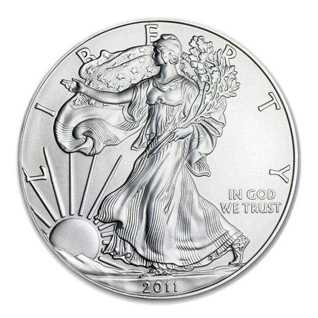 イーグル銀貨 1オンス 2011年製 クリアケース入り 純銀 コイン アメリカ造幣局発行_2