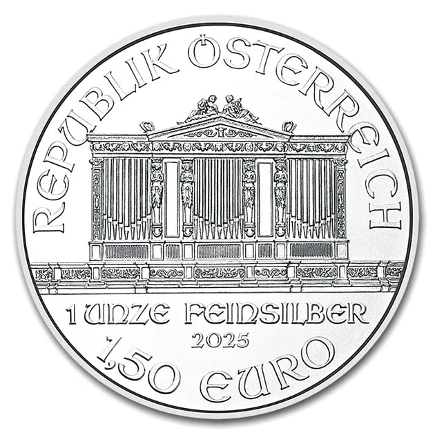 ウィーン銀貨 1オンス 2025年製 クリアケース入り_1
