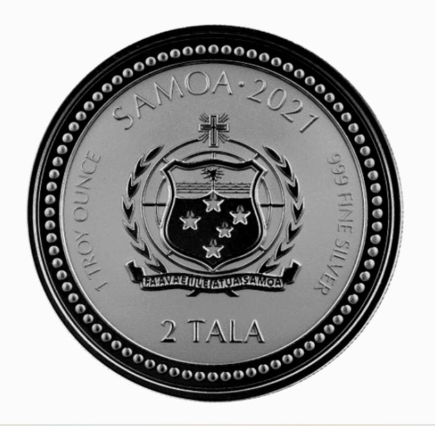 タツノオトシゴ銀貨 1オンス 2021年製 アンティーク仕上げ クリアケース入り サモア 発行 純銀 コイン_1