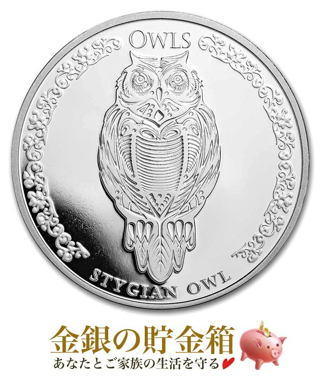 チャド フクロウ銀貨 1オンス 2024年製 クリアケース入り 純銀 コイン 銀貨 チャド共和国発行