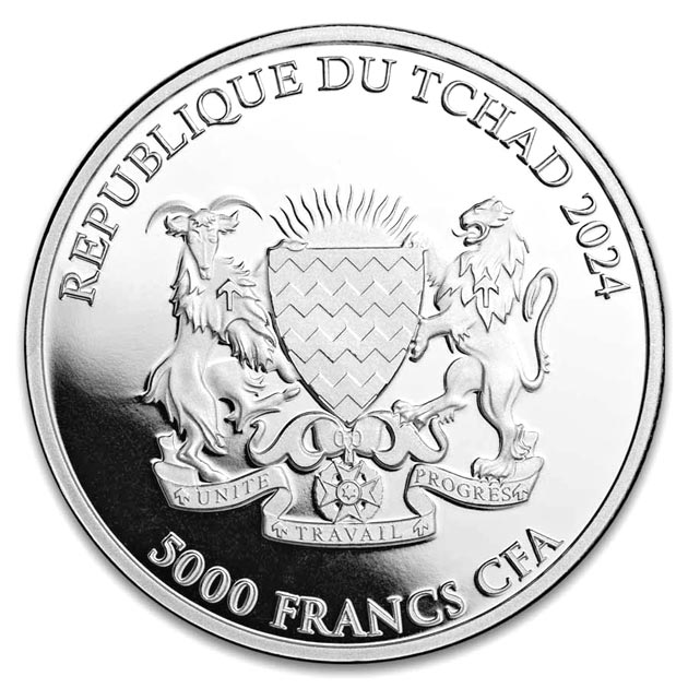 2024年　チャド　フクロウ銀貨　1オンス チャド フクロウ銀貨 1オンス 2024年製 クリアケース入り 純銀