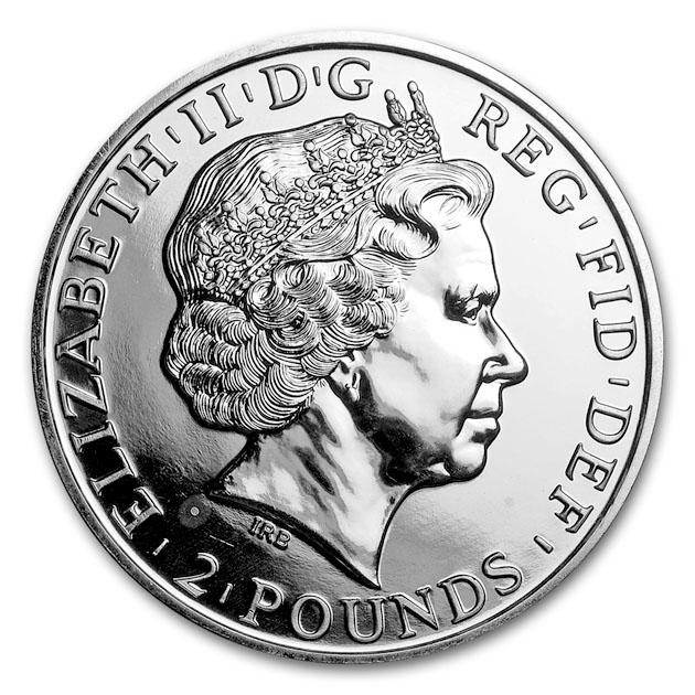 イギリス 干支ウマ銀貨 1オンス 2014年製 クリアケース入り イギリス王立造幣局発行_1