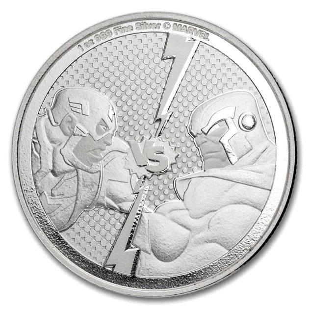 キャプテン・アメリカvsサノス銀貨 1オンス 2025年製 クリアケース入り ニウエ発行_2
