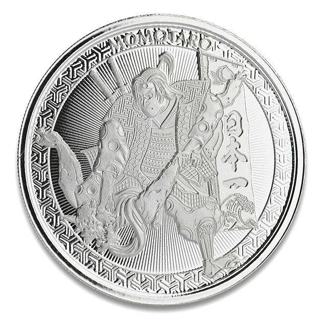 桃太郎銀貨 1オンス 浮世絵スタイル 2020年製 クリアケース入り 純銀 銀貨 コイン_2