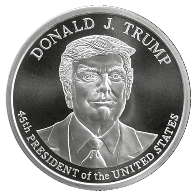 トランプ大統領 純銀コイン 1オンス クリアケース入り_2