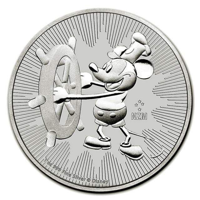 ミッキーマウス銀貨 1オンス 2017年製 純銀 コイン ニュージーランド造幣局発行_2