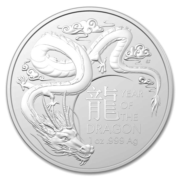 オーストラリア 干支龍銀貨 1オンス 2024年製 クリアケース入り 純銀 コイン 王立オーストラリア造幣局 発行_2