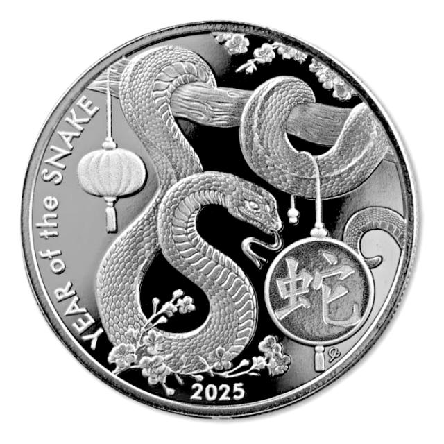 ASAHI 干支蛇銀貨 1オンス 2025年製 クリアケース入り 純銀 コイン_2