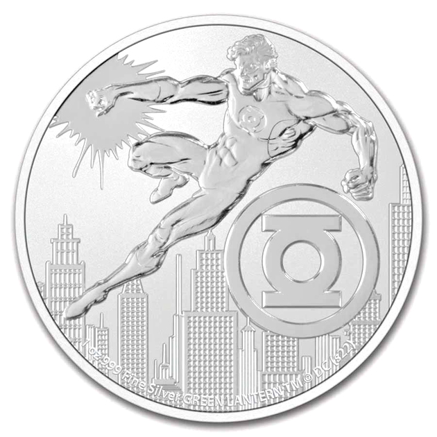 ジャスティスリーグ 」 グリーンランタン銀貨 1オンス クリアケース