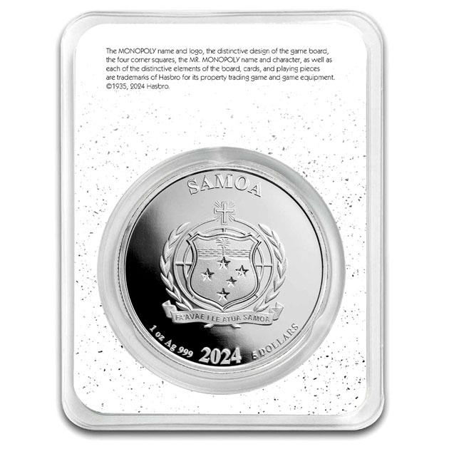 モノポリーおじさん銀貨 1オンス 2024年製 ブリスターパック入り 純銀 コイン サモア発行_1