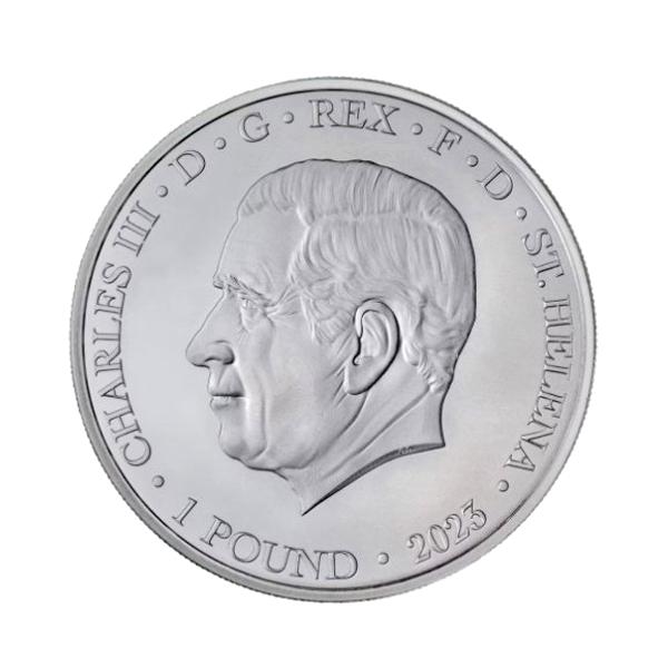 現代アメリカ・貿易ドル銀貨 1オンス クリアケース入り セントヘレナ発行_1