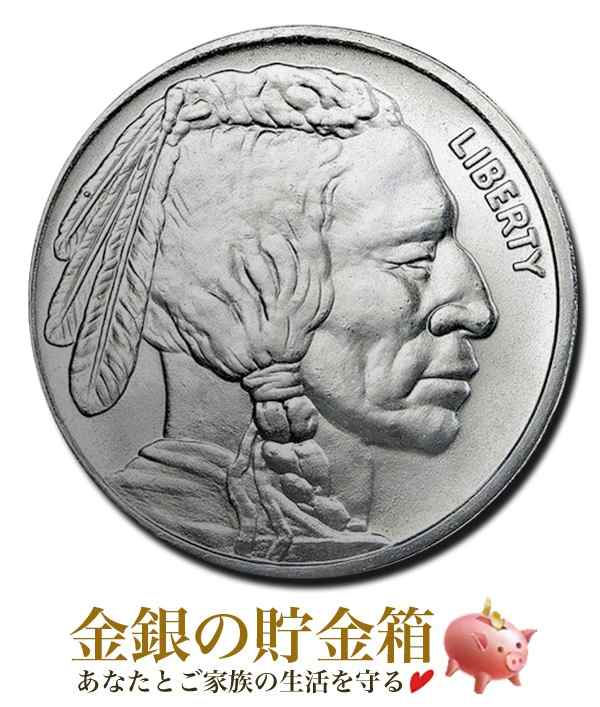 バッファロー・インディアン 純銀 コイン 1オンス クリアケース入り ...