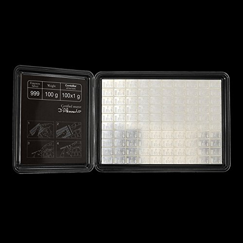 スイス ヴァルカンビ コンビバー シルバーバー 100g ( 1g×100 )  純銀 インゴット スイス・ヴァルカンビ社発行_2