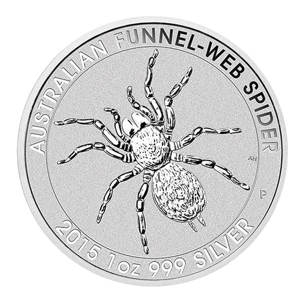 スパイダーウェブ銀貨 1オンス 2015年製 クリアケース入り 純銀 コイン オーストラリアパース造幣局発行_2