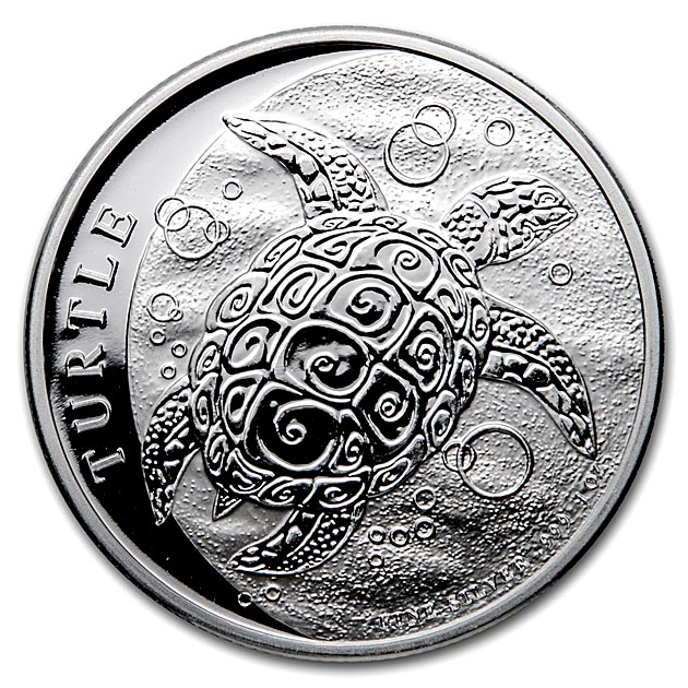 タク・タイマイカメ銀貨 1オンス 2021年製 クリアケース入り 純銀 コイン ニュージーランド造幣局発行_2