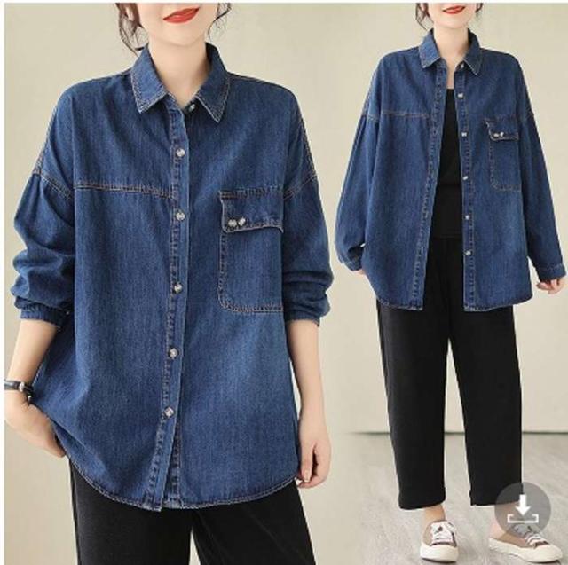 春新作 予約商品 大きいサイズ レディース デニムシャツ 長袖 トップス 胸元ポケット付き ダンガリーシャツ LL 3L 4L 5L 韓国ファッション かわいい 大人 30代 40代 50代 冬服 202310の通販は 6,212円